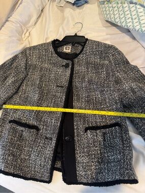 Anne Klein Black and White Tweed Jacket